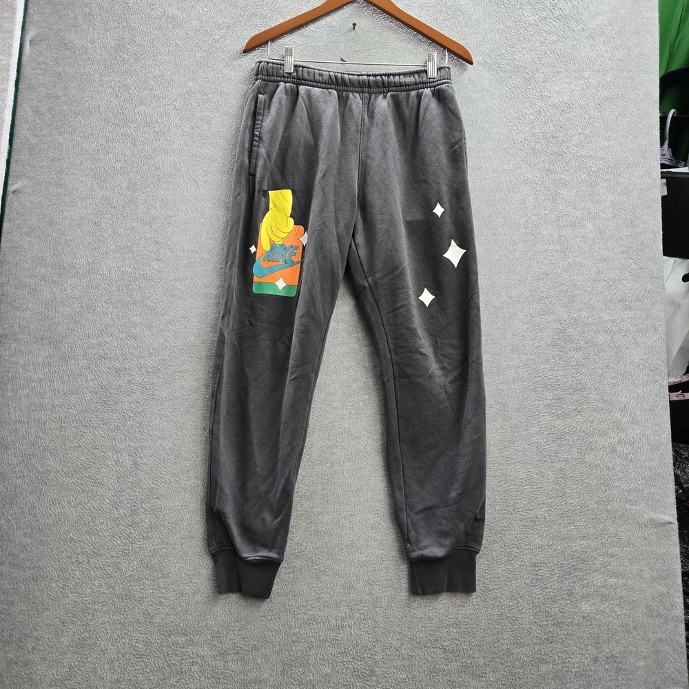 Nike Men Activewear Pants S Gray Jogger BB Gen Air Fleece 26" Inseam